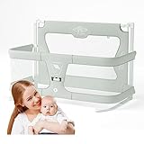 3-in-1 Baby Stubenbett, zusammenklappbares Kinderbett für Cosleeper, Cosleeping-Babybett am Bett der Eltern befestigt, atmungsaktives und sichtbares Netzfenster, stabile Aluminiumlegierung ( Color : L