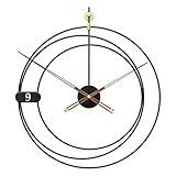 Azanaz Wanduhr Groß Modern Wanduhr ​Ohne Tickgeräusche,Büro Wanduhr Büro Modern für Wohnzimmer Wanduhr,Küchenuhr groß, Moderne Wohnzimmeruhr,Büro Wohn,58X53CM Deko Wohnzimmer