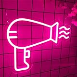 LED Neonschild Pink Haartrockner Neonschild, LED Visuelle Wandleuchte Dekor Business Neonlampe