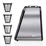 alpina Gemüseschneider 4 in 1 - Multifunktional - Elektrisch 200 Watt - Edelstahl - Silber