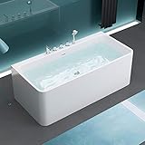 Mai & Mai® Badewanne 180x80cm Sanitäracryl mit Armatur Standbadewanne V601MA