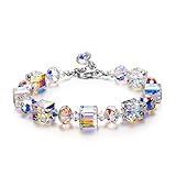 Susan Y Muttertagsgeschenke Damen Armband Frauen Armreif Schmuck Kristalle Damenarmband Geschenke für Frauen Mama Damen Freundin Jahrestag Geburtstags Geschenke für sie mit Schmuck Box