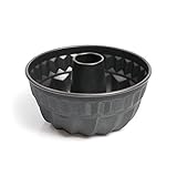 Original Kaiser Classic Gugelhupfform 24 cm, Gugelhupf Backform rund, Kuchenform antihaftbeschichtet, gleichmäßige Bräunung, Classic/Schwarz