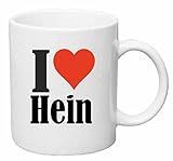 Reifen-Markt Kaffeetasse I Love Hein Keramik Höhe 9,5cm ? 8cm in Weiß