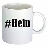 Kaffeetasse #Hein Hashtag Raute Keramik Höhe 9,5cm ? 8cm in Weiß