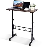 Stehpult, höhenverstellbar, mobiler Stehpult mit Rollen, kleiner Computertisch, tragbarer Laptop-Schreibtisch, Stehtisch, Schreibtisch, Home-Office-Schreibtisch, 40.6x80 cm, Höhe 68.6 cm,110.5 cm cm