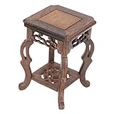 Yardwe Wenge-Sockel Miniaturhalter Miniatursockel Esstisch Aus Holz Blumentopfhalter Aus Holz Pflanzensockelständer Balkonhocker Aus Holz Pflanzenregal Aus Holz