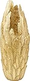 Kare Design Vase Feathers, Gold, 80x34x34cm