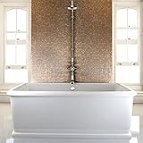 Casa Padrino Badewanne freistehend rechteckig 1800mm BLon - Freistehende Retro Antik Badewanne