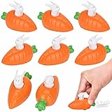 Linkbro Aufziehbare Hasen mit Karotte, 8 Stück, Easter Party Favours,perfekt als Ostergeschenk