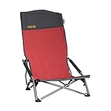 Uquip Strandstuhl Sandy XL - Bequemer Klappstuhl mit extra hoher Rückenlehne - Rot
