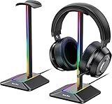 New bee RGB Kopfhörer Stand Desk Gaming Headset Halter mit 7 Licht-Modi und Anti-Rutsch-Gummi-Basis geeignet für alle Kopfhörer Zubehör