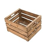Die Stadtgärtner – 3X Vintage Holzkiste I Unlackierte Obst- & Weinkisten I Pflanzkisten aus Holz für Außen & Innen I Perfekt zur Aufbewahrung oder als Bastelobjekt I Maße (B x T x H): 49 x 39 x 29cm