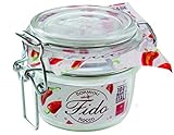 Fido Bormioli Rocco Drahtbügelgläser 125 ml (6 Stück, Gläser inkl. Gummis, Einmachgläser, Dessertgläser, Marmeladengläser) 58297