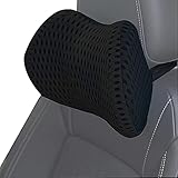 ZATOOTO Kopfstütze Auto, Auto Nackenkissen Adjustable Elastic Band, Ergonomische Memory Schaum Nackenstütze (Schwarz)
