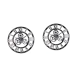 Artibetter 2 Stück Runde Wanduhr Retro-Dekor Digitale Wanduhren Nicht Tickende Wanduhr Reloj Digital De Pared Industrial Gear-Wanduhr Schicke Wanduhr Kreative Wanduhr Hängeuhr