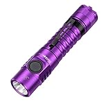 Wurkkos Mini FC11 Lila LED-Taschenlampe, 1300 Lumen Taschenlampe USB C wiederaufladbar mit 90 CRI, stufenlose Helligkeitseinstellung, Magnet am Lampensockel, Memory-Funktion, (5000 K)