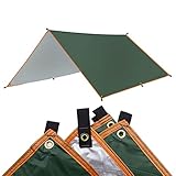 Rwlre Campingplane, 3x3 3x4 3x5 Tarp Markise Wasserdichter Sonnenschirm Ultraleichter Baldachin Sonnenschirm Outdoor Camping Sonnenschutz Hängematte Regenfliege (Color : Green, Size : 300 * 300 cm)