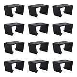 wocpvm 12 Stück Gartenmöbel Verbinder Polyrattan Möbel Clips Rattan Möbel Verbinder Kunststoff Schwarz für Outdoor Couch Patio Möbel (Die anwendbare Breite beträgt 4,7-5,1 cm)