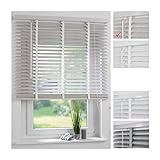 Liedeco Holzjalousie 50 mm Lamelle | B 60 x H 130 cm | esche weiß