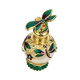 ULTECHNOVO 1 Stück Duftabfüllung Taschenparfüm Ägyptische Parfümflaschen Parfüm-Mini-Glas-Parfümflasche Gold-Parfümflasche Parfümflaschen Leer Nachfüllbar Heim-Diffusor-Flasche Grün