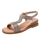 Plateau Sandalen Damen Freizeit Abendschuhe Ortopädicheschuhe Strasssteine Bohemia Damenschuhe Badesandalen High Heels Sommersandalen Strandschuhe Dicke Damensandalen Absatzschuhe für Frauen