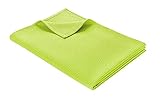 WOHNWOHL Tagesdecke 150 x 200 cm • Waffelpique leichte Sommerdecke aus 100% Baumwolle • Luftige Sofa-Decke vielseitig einsetzbar • Pflegeleichte Wohndecke • Baumwolldecke Farbe: Grün