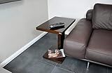 Carl Svensson Edler Beistelltisch Ecktisch Notebooktisch mit Rollen E-30 (Walnuss-Wenge)