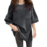 Shirt Top Kurzarm Bluse Oberteile Damen Sommer Damen Casual Daily Shirts Rundhals Kurzarm T-Shirt Lose T-Shirts Tops Tunika Bluse Tank Top Damen Set