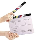 Geruwam Filmregisseur-Schindel,Cut Action Scene Clapper Board | Acrylfilm-Schnitt-Action-Szenen-Klappe, Szenen-Klappbrett für Spielfilme, Werbung, Heimdekoration