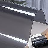 Schwarze wasserdichte PVC-Tischdecke, weiches Glas, einfarbige Tischdecke, Öl, wasserdicht, 1,0 mm, Haushaltstischdecke, Dekoration, Schwarz, 60 x 90 cm