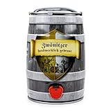 Brauerei Zwönitz 5 Liter Bierfass/Partyfass 5l Bier mit Pils/Fassbier als Geburtstagsgeschenk für Männer/Bier Geschenke für Männer/Pils Fass Bierzapfanlage mit Fass Bier 5 Liter