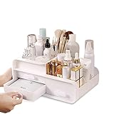 Umllpet Make up Organizer mit Schubladen, Kosmetikorganiser Aufbewahrung Schminke Aufbewahrung Schreibtisch Kosmetik Aufbewahrungsbox Organizer Make-Up Box für Badezimmer Schlafzimmer Geschenk Mutter