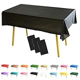 3 Stück Tischdecke Rechteckig Schwarz Halloween Party Tischdecke,137*274cm Tischdecke Papierrolle Einweg Tischdecke aus Kunststoff,Wasserdichte Ölbeständig Tischdecken für Party,Picknick,Geburtstags
