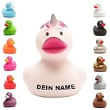 Badeente - personalisierbar (Einhorn Ente)