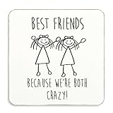 60 Second Makeover Limited Tasse mit Aufschrift 'Best Friends', Aufschrift 'Because We're Both F*cked in The Head'
