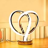 Allesin LED Nachttischlampe RGB Warmweiß Moderne Spiral Design, 10 Farbmodi Tischlampe, Touch-Control dimmbar Tischleuchte, 10W Atmosphäre Nachtlicht, Dekolampe für Schlafzimmer, Wohnzimmer, Hotel