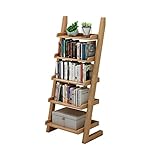 ZAJ Regal Leiterregal 5-stöckiges Lehnenregal, freistehendes Bücherregal, Bücherregal, Massivholz, Lagerregal, Pflanzen-Blumenständer für Wohnzimmer Standregal Bookshelf