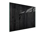 DarHaus Herdabdeckplatte 52x40 cm 1-teilig Ceranfeldabdeckung Induktion Herdschutz Spritzschutz Glasplatte Deko Schneidebrett, Holz Schwarz