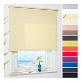 ourdeco® Rollo, Seitenzugrollo | Farbe gelb/Tageslicht, lichtdurchlässig | Bestellgröße 232 x 180 cm (BxH)