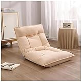 KITCISSL Sessel Modern Design Relaxsessel Lazy Lounge Chairs, Ohrensessel Modern Sitz Klappbare Rasenstühle Stuhl Loungesessel Rückenlehne Stuhl für Schlafzimmer, Wohnzimmer (Color : Beige)