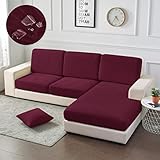 AITIHYA Wasserdichter Sofabezug für Wohnzimmer, Stretch-Jacquard-Sofa-Sitzbezüge, Sofabezüge für Zuhause, Hotel, 10-Windrot, KB (60–90 cm)