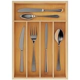 RWRAPS Schubladen-Organizer, Utensilienablage, Besteckkasten, Schubladenteiler für Besteck, Besteck, Messer in Küche, Schlafzimmer, Wohnzimmer (35,5 x 26 x 5 cm)