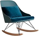 ZAYEN Relaxsessel Schaukelstuhl, Sofa, Zuhause, Nickerchen, Stuhl, faul, Freizeit, einfach, Liegestuhl, Stoff, Wohnzimmer, Schaukelstuhl, Rosa, Blau, Farbname: Rosa (Farbe: Blau)