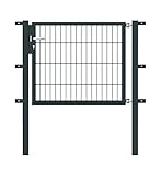 Alberts 646424 Einzeltor Flexo mit Zubehör | verschiedene Breiten und Höhen | anthrazit | Breite 100 cm | Höhe 80 cm