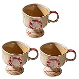 UPKOCH 3 Stück Retro-Dekor Kaffeeglas Glas Teetasse Kleine Kaffeetassen Keramik Teetassen Eiskaffeetasse Exquisite Milchtasse Espressotassen-Set Espressotassen 2Er-Set