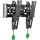 ONKRON Schwenkbare TV Wandhalterung Fernseher & neigbar 17-43 Zoll - min VESA Halterung 75x75 max VESA 200x200 Wandhalterung TV schwenkbar für Flach&Curved Bildschirme bis 36,4 kg max Schwarz TM4