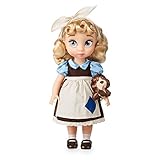 Disney Store Puppe Cinderella aus der Animator Collection, 39 cm / 15', echt wirkendes Haar zum Kämmen, Outfit und Schuhe, mit Plüschtier Bruno aus Satin, Sammelpuppe für Kinder ab 3 Jahren