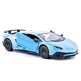 TGRCM-CZ Maßstab 1:36 Aventador LP700-4 Casting Car Modell, Zinklegierung Spielzeugauto für Kinder, Pull Back Vehicles Spielzeugauto für Kleinkinder Kinder Jungen Mädchen Geschenk (Blau)