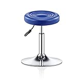 Drehbare Barhocker, Stühle, verstellbare Höhe, Leder, Barhocker, Frühstückshocker, Salon-Hocker, Basis für Theke, Küche, Zuhause, blau